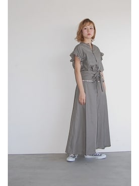 「RehersalL（リハーズオール）のアイテム（パンツ）」を使った、chaosbohemiaさん（レディース・156cm）の冬コーディネート