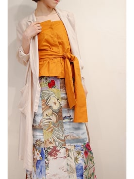 「アイテム（その他アウター、その他）」を使った、chaosbohemiaさん（レディース・156cm）の春コーディネート