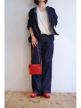 「saranam（サラナン）のアイテム」を使った、chaosbohemiaさん（レディース・156cm）の春コーディネート