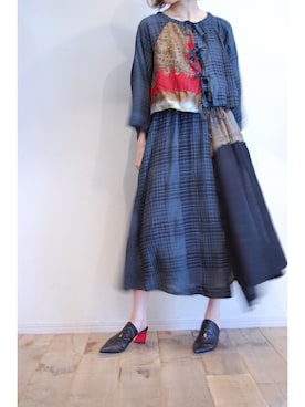 「RehersalL（リハーズオール）のアイテム（その他アウター）」を使った、chaosbohemiaさん（レディース・156cm）の夏コーディネート