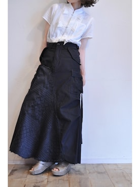 「tiny dinosaur（タイニーダイナソー）のアイテム」を使った、chaosbohemiaさん（レディース・156cm）の夏コーディネート