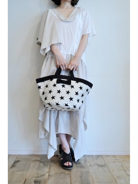 「スター」｜「アイテム（ワンピース/ドレス）」を使った、chaosbohemiaさん（レディース・156cm）の夏コーディネート