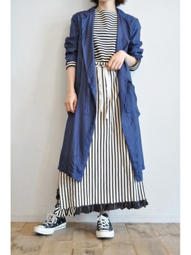 「キュプラ」｜「アイテム（その他アウター）」を使った、chaosbohemiaさん（レディース・156cm）の秋コーディネート