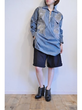 「グルカパンツ」｜chaosbohemiaさん（レディース・156cm）の秋コーディネート