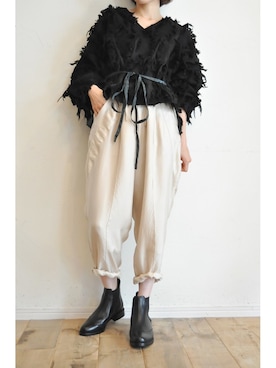 「キュプラ」｜「アイテム（ブーツ）」を使った、chaosbohemiaさん（レディース・156cm）の秋コーディネート