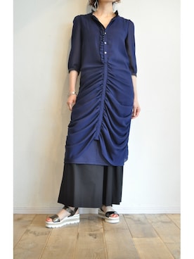 「Luca Grossi（ルーカグロッシ）のアイテム（サンダル）」を使った、chaosbohemiaさん（レディース・165cm）の春コーディネート