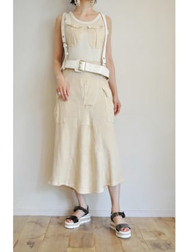 「Luca Grossi（ルーカグロッシ）のアイテム（サンダル）」を使った、chaosbohemiaさん（レディース・165cm）の春コーディネート