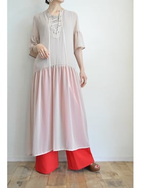 「シースルーワンピース」｜chaosbohemiaさん（レディース・165cm）の夏コーディネート