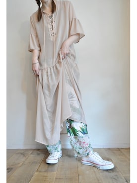 「シフォンワンピ」｜chaosbohemiaさん（レディース・168cm）の夏コーディネート
