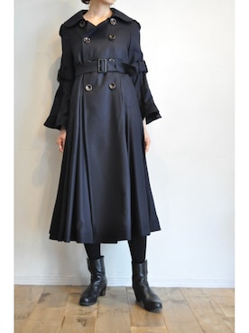 「アイテム（トレンチコート）」を使った、chaosbohemiaさん（レディース・165cm）の秋コーディネート