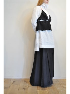 「アイテム（キャミソール、ブラック系）」を使った、chaosbohemiaさん（レディース・168cm）の秋コーディネート