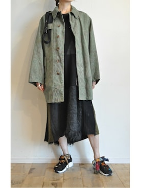 「RehersalL（リハーズオール）のアイテム（その他アウター）」を使った、chaosbohemiaさん（レディース・165cm）の秋コーディネート