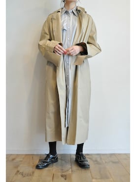 「アシンメトリー」｜「アイテム（その他アウター）」を使った、chaosbohemiaさん（レディース・165cm）の秋コーディネート