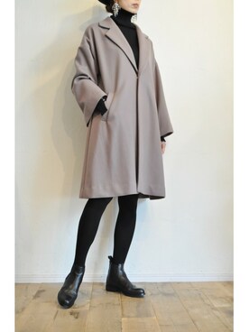 「リブタートルネック」｜「アイテム（その他アウター）」を使った、chaosbohemiaさん（レディース・165cm）の秋コーディネート