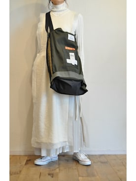 「RehersalL（リハーズオール）のアイテム（バッグ）」を使った、chaosbohemiaさん（レディース・165cm）の秋コーディネート