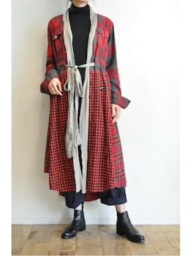 「RehersalL（リハーズオール）のアイテム（その他アウター）」を使った、chaosbohemiaさん（レディース・165cm）の秋コーディネート