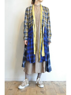 「RehersalL（リハーズオール）のアイテム（その他アウター）」を使った、chaosbohemiaさん（レディース・165cm）の冬コーディネート