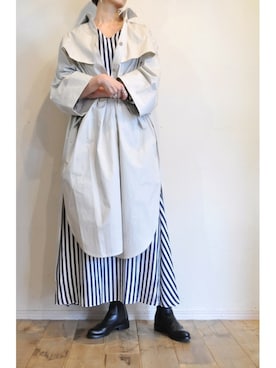 「thomasmagpie」｜「アイテム（シャツワンピース）」を使った、chaosbohemiaさん（レディース・165cm）の冬コーディネート