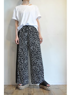 「ドット柄」｜chaosbohemiaさん（レディース・165cm）の夏コーディネート