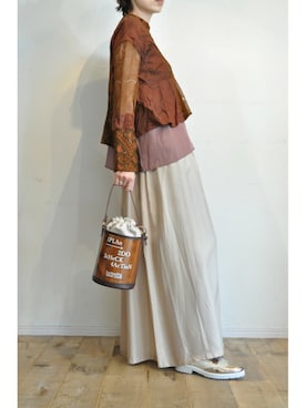 「キュプラ」｜「アイテム（その他シューズ）」を使った、chaosbohemiaさん（レディース・165cm）の秋コーディネート