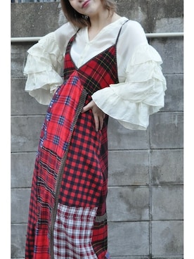 「キュプラ」｜「アイテム（ワンピース/ドレス）」を使った、chaosbohemiaさん（レディース・165cm）の冬コーディネート