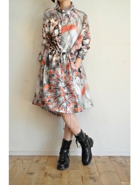 「アイテム（その他アウター、ピンク系）」を使った、chaosbohemiaさん（レディース・165cm）の春コーディネート
