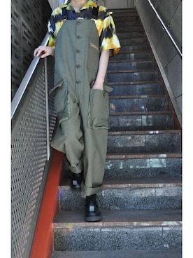 「つなぎ」｜chaosbohemiaさん（レディース・165cm）の春コーディネート