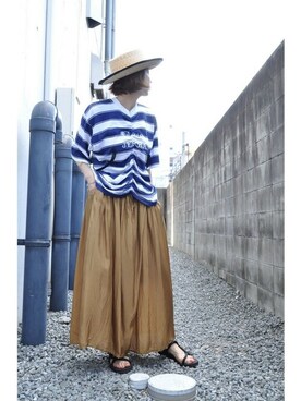 「RehersalL（リハーズオール）のアイテム」を使った、chaosbohemiaさん（レディース・165cm）の夏コーディネート