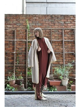 「RehersalL（リハーズオール）のアイテム（ジャケット/アウター）」を使った、chaosbohemiaさん（レディース・168cm）の秋コーディネート