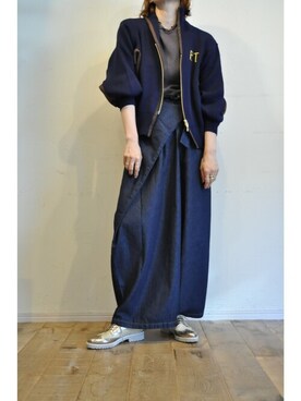 「RehersalL（リハーズオール）のアイテム（ジャケット/アウター）」を使った、chaosbohemiaさん（レディース・165cm）の秋コーディネート