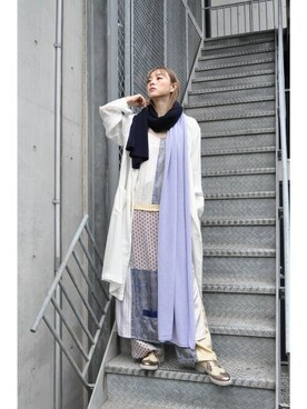 「キュプラ」｜「アイテム（ワンピース/ドレス）」を使った、chaosbohemiaさん（レディース・165cm）の秋コーディネート