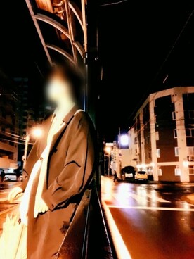 「LEE」｜「アイテム（ステンカラーコート）」を使った、to-さん（メンズ・165cm）の秋コーディネート
