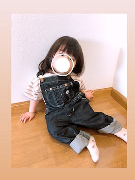 「おんなのこコーデ」｜「アイテム（サロペット/オーバーオール）」を使った、sakura...mama◡̈♥︎ さん（キッズ・80cm）の夏コーディネート