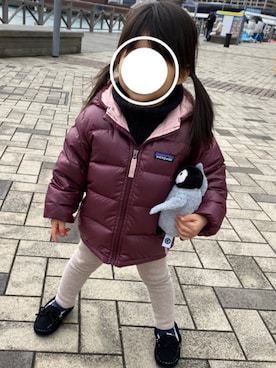 「petit main（プティマイン）のアイテム（モカシン/デッキシューズ）」を使った、sakura...mama◡̈♥︎ さん（キッズ・80cm）の冬コーディネート
