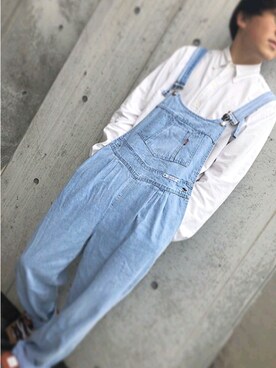 「ラルフローレン」｜「アイテム（サロペット/オーバーオール）」を使った、mukadeさん（メンズ・171cm）の夏コーディネート