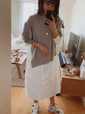 「FROMFIRST musee（フロムファーストミュゼ）のアイテム」を使った、HEMMY.さん（レディース・157cm）の春コーディネート