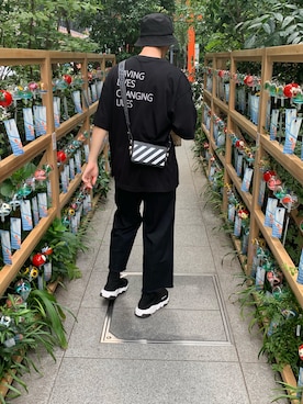 「mode」｜「アイテム（帽子）」を使った、のなか しょうごさん（メンズ・172cm）の夏コーディネート