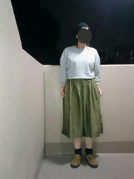 「キュロット」｜「アイテム（その他シューズ）」を使った、ﾌﾟﾚｲﾘｨさん（レディース・163cm）の秋コーディネート