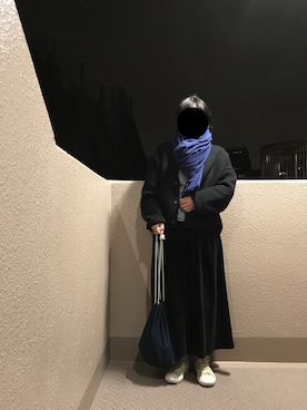 「Graphpaper（グラフペーパー）のアイテム（スカート）」を使った、ﾌﾟﾚｲﾘｨさん（レディース・163cm）の冬コーディネート