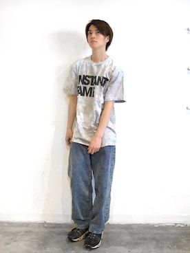 「INSTANT FAME（インスタントフェイム）のアイテム（トップス）」を使った、RiKu.さん（メンズ・171cm）の夏コーディネート
