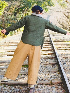 「orcival」｜「アイテム（ハンチング/ベレー帽）」を使った、さちゃんさん（レディース・158cm）の冬コーディネート
