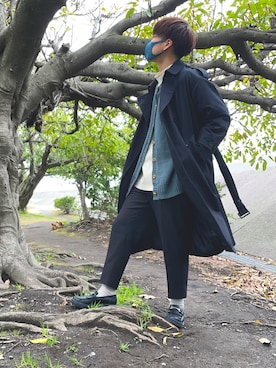 「RAGEBLUE（レイジブルー）のアイテム（ローファー）」を使った、Rrさん（メンズ・176cm）の春コーディネート