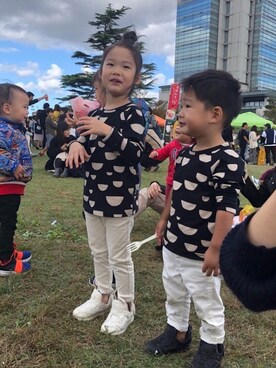 あんころさん（キッズ・100cm）の冬コーディネート