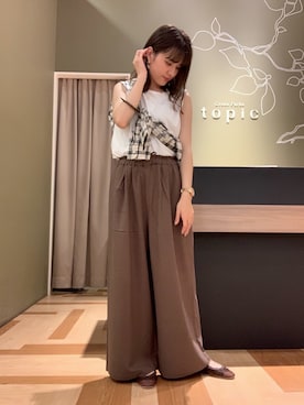 「スタッフセンバツ」｜「アイテム（バレエシューズ）」を使った、marinaさん（レディース・158cm）の夏コーディネート