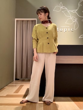 「スタッフセンバツ」｜「アイテム（バレエシューズ）」を使った、marinaさん（レディース・158cm）の夏コーディネート