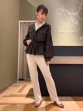 「スタッフセンバツ」｜「アイテム（バレエシューズ）」を使った、marinaさん（レディース・158cm）の夏コーディネート