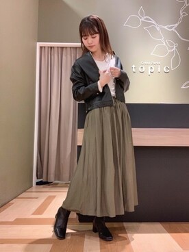 「Green　Parks（グリーンパークス）のアイテム（ブルゾン）」を使った、marinaさん（レディース・158cm）の秋コーディネート