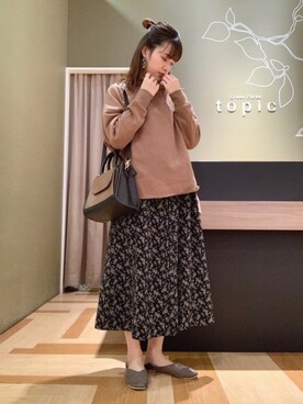 「Green　Parks（グリーンパークス）の裏毛ボリュームパーカー＊（パーカー）」を使った、marinaさん（レディース・158cm）の秋コーディネート