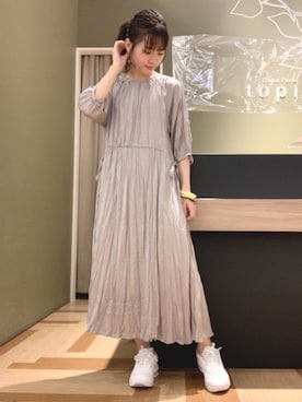 「ワンピース×スニーカー」｜marinaさん（レディース・158cm）の春コーディネート