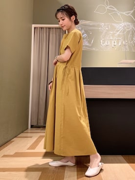 「マスタード」｜「アイテム（その他）」を使った、marinaさん（レディース・158cm）の夏コーディネート